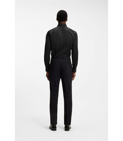 Boss Slim Fit Shirt In Easy Iron Cotton Blend Poplin Black