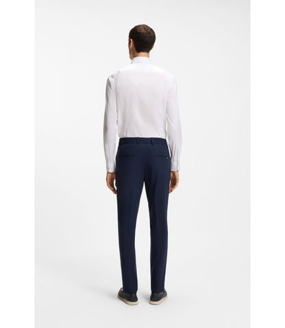 Boss Slim Fit Shirt In Easy Iron Cotton Blend Poplin White