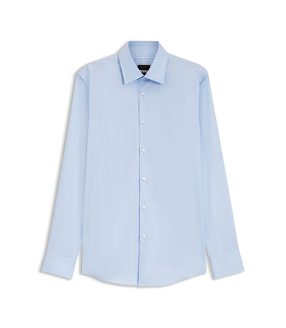 Boss Slim Fit Shirt In Easy Iron Cotton Poplin Light Blue