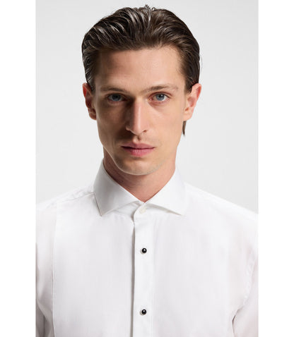 Boss Slim Fit Dress Shirt In Easy Iron Stretch Cotton Poplin White