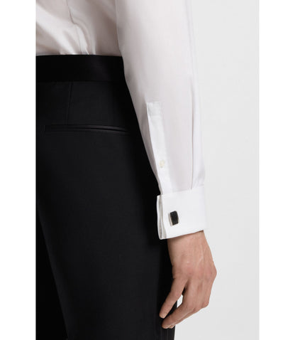 Boss Slim Fit Dress Shirt In Easy Iron Stretch Cotton Poplin White
