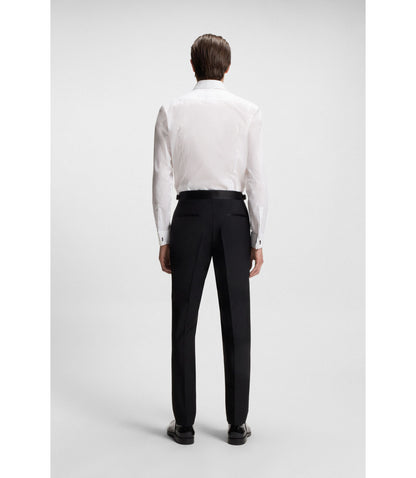 Boss Slim Fit Dress Shirt In Easy Iron Stretch Cotton Poplin White
