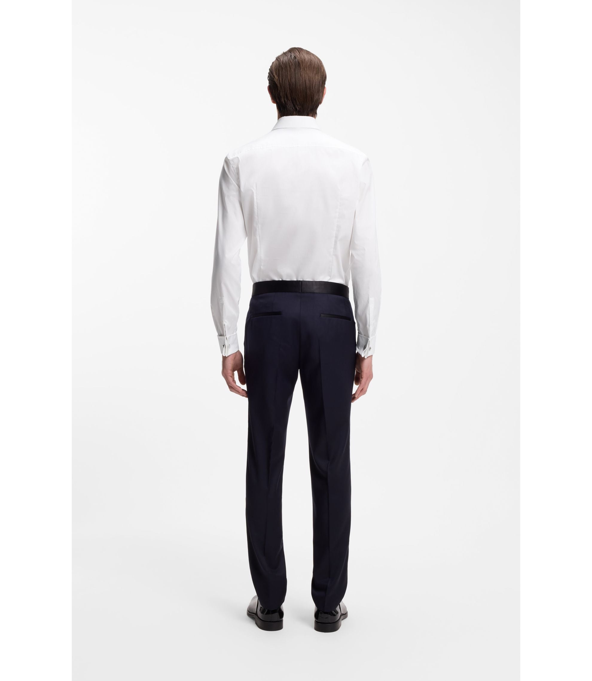 Boss Slim Fit Dress Shirt In Easy Iron Stretch Cotton White