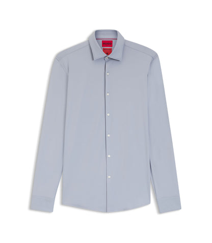 Hugo Slim Fit Shirt In Performance Stretch Jersey Purple