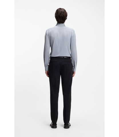 Hugo Slim Fit Shirt In Performance Stretch Jersey Purple