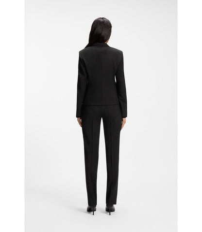 Boss Regular Fit Blazer In Italian Made Virgin Wool Black Women's