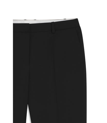 Boss Regular Fit Pants In Italian Made Virgin Wool Black Women's