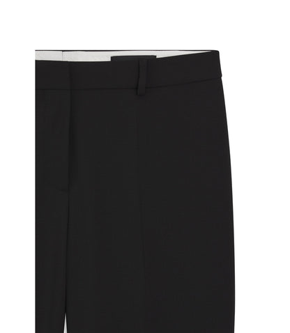 Boss Regular Fit Pants In Italian Made Virgin Wool Black Women's