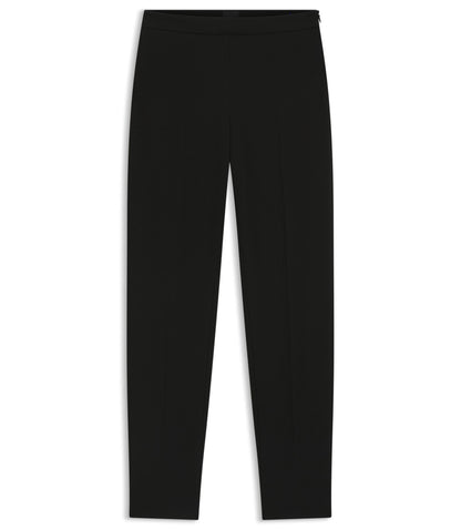 Boss Regular Fit Pants In Stretch Fabric With A Tapered Leg Black Women's