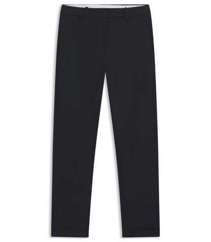 Boss Regular Fit Trousers In Stretch Cotton Twill Dark Blue Women's