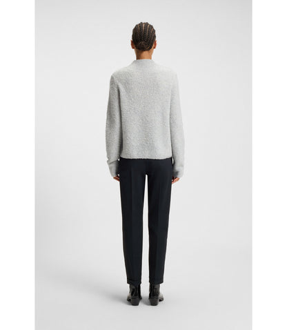 Boss Regular Fit Trousers In Stretch Cotton Twill Dark Blue Women's