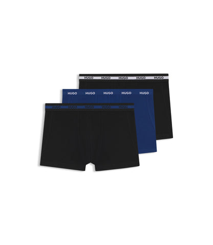 Hugo Three Pack Of Stretch Cotton Trunks Patterned