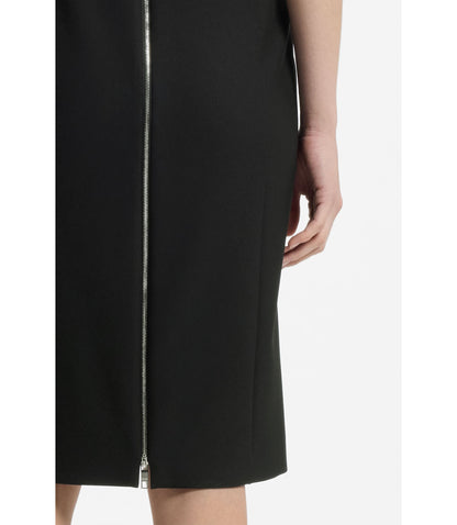 Boss V Neck Dress In Stretch Fabric Black Women's