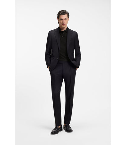 Boss Regular Fit Polo Shirt In Mercerized Italian Cotton Black