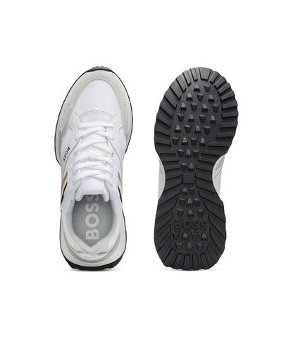 Boss Running Style Sneakers With Eva Rubber Outsole White White