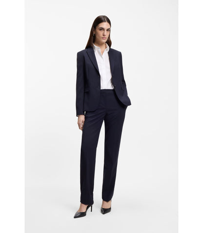 Boss Slim Fit Blouse In A Stretch Cotton White Women's