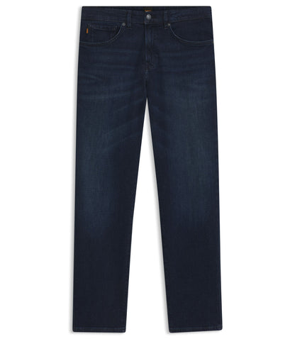 Boss Maine Regular Fit Jeans In Blue Comfort Stretch Denim Dark Blue