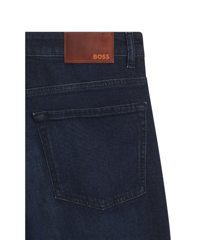 Boss Maine Regular Fit Jeans In Blue Comfort Stretch Denim Dark Blue
