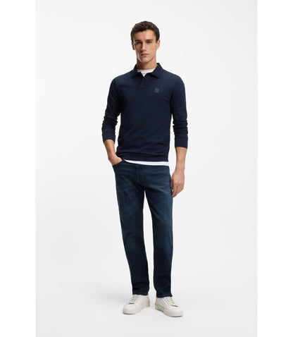 Boss Maine Regular Fit Jeans In Blue Comfort Stretch Denim Dark Blue