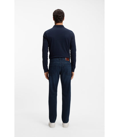 Boss Maine Regular Fit Jeans In Blue Comfort Stretch Denim Dark Blue
