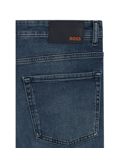 Boss Maine Regular Fit Jeans In Blue Comfort Stretch Denim Blue