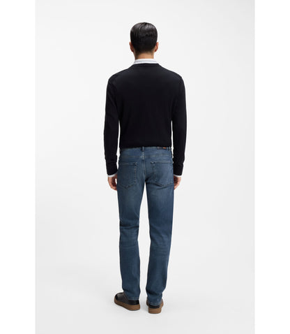 Boss Maine Regular Fit Jeans In Blue Comfort Stretch Denim Blue