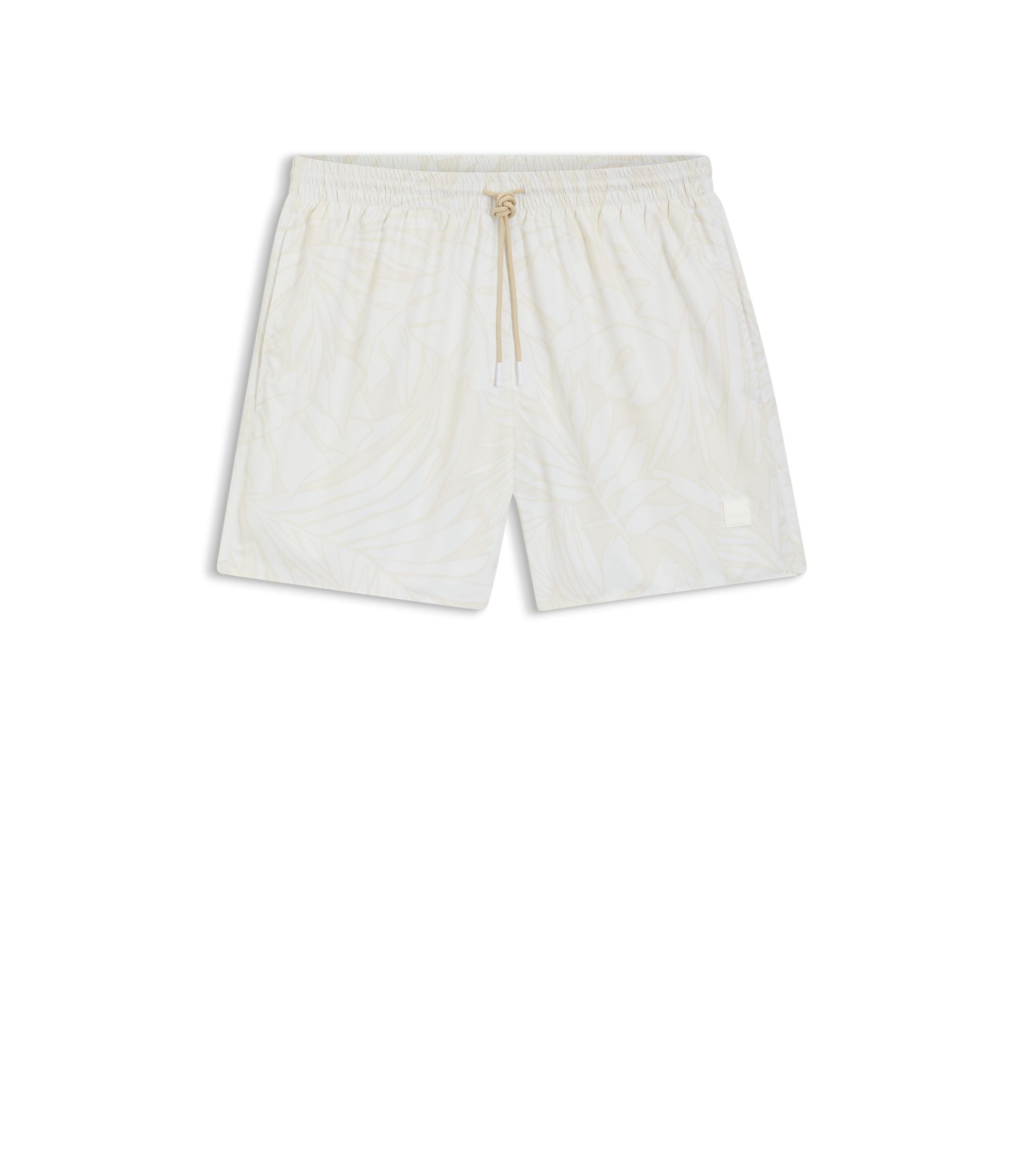 Boss Swim Trunks With Allover Print White