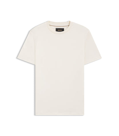 Boss Regular Fit T Shirt In Mercerized Cotton White
