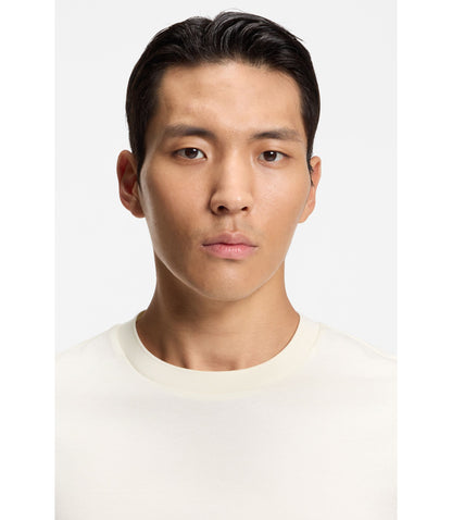 Boss Regular Fit T Shirt In Mercerized Cotton White