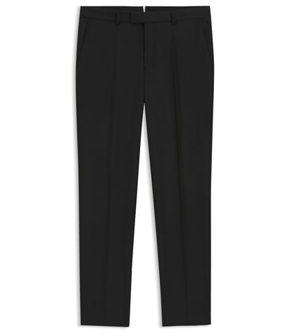 Boss Slim Fit Pants In Stretch Wool Black