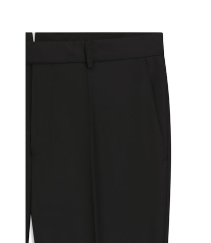Boss Slim Fit Pants In Stretch Wool Black