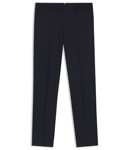 Boss Slim Fit Pants In Stretch Wool Dark Blue