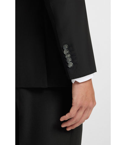 Boss Slim Fit Jacket In Stretch Wool Black