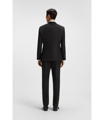 Boss Slim Fit Jacket In Stretch Wool Black