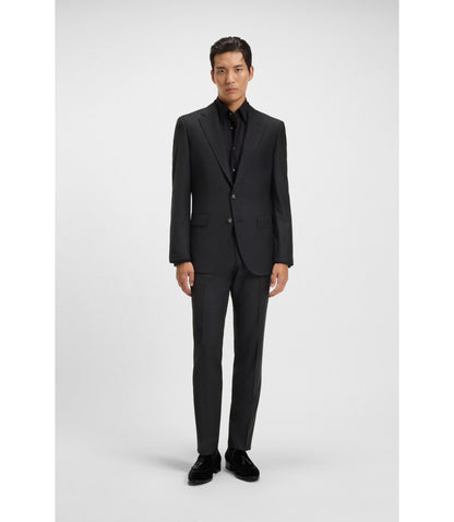 Boss Slim Fit Jacket In Stretch Wool Light Grey
