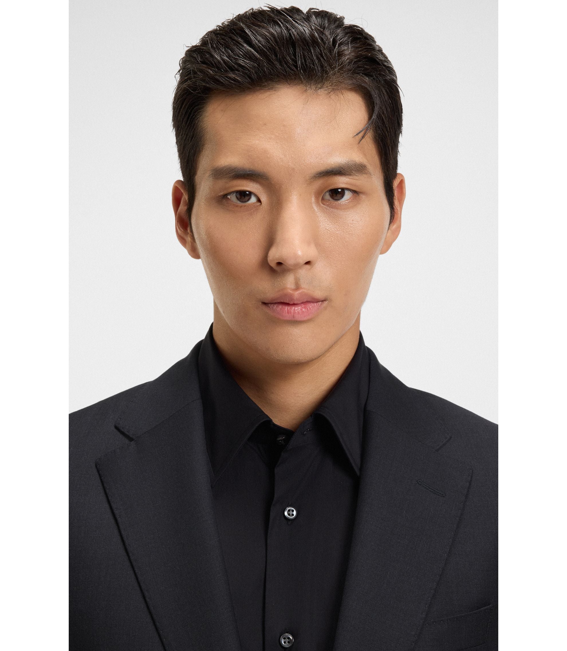 Boss Slim Fit Jacket In Stretch Wool Light Grey