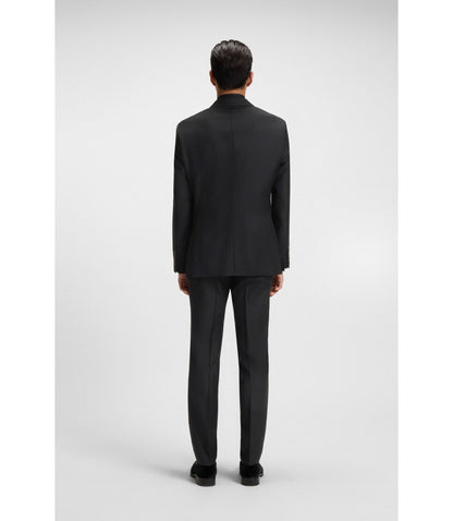 Boss Slim Fit Jacket In Stretch Wool Light Grey