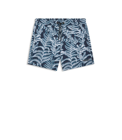 Hugo Quick Dry Swim Shorts With All Over Print Light Blue