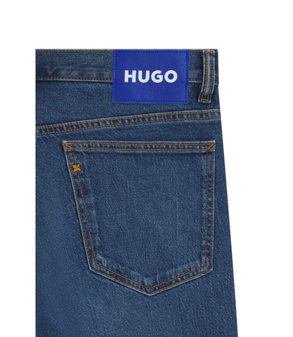 Hugo Blue Slim Fit Jeans In Stretch Denim Dark Blue