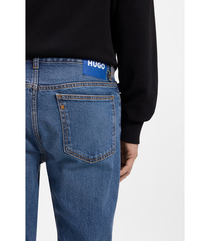 Hugo Blue Slim Fit Jeans In Stretch Denim Dark Blue