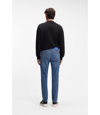 Hugo Blue Slim Fit Jeans In Stretch Denim Dark Blue