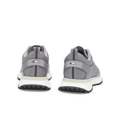 Boss Mesh Detail Trainers In Mixed Materials Light Grey Light Grey