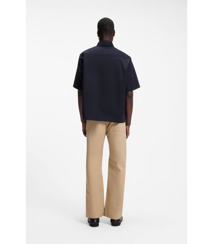Hugo Oversize Fit Shirt In Cotton Twill Dark Blue