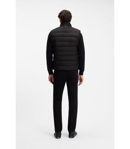 Boss Water Repellent Vest With Logo Detail Black
