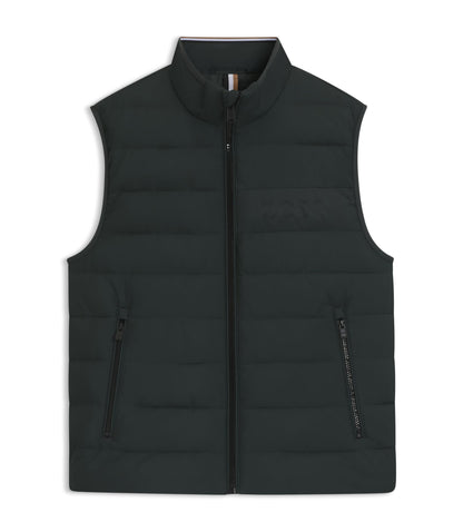 Boss Water Repellent Vest With Logo Detail Light Green