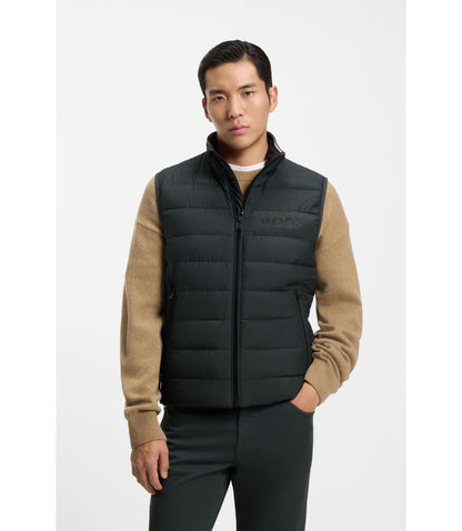 Boss Water Repellent Vest With Logo Detail Light Green