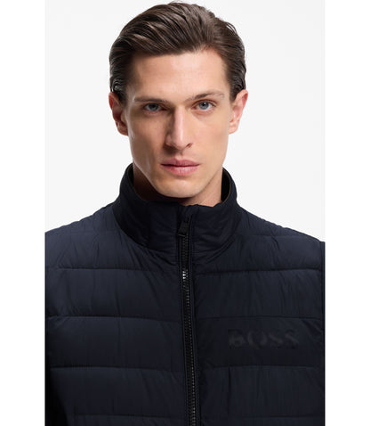 Boss Water Repellent Vest With Logo Detail Dark Blue