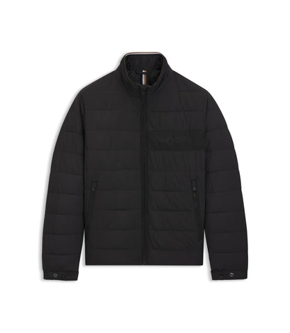 Boss Water Repellent Jacket With Logo Detail Black