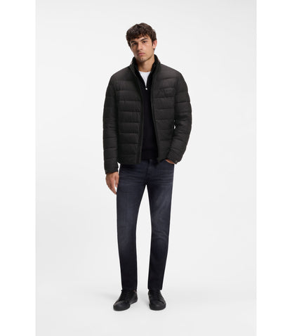 Boss Water Repellent Jacket With Logo Detail Black