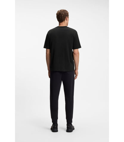 Boss Cotton Jersey T Shirt With Logo Detail Black